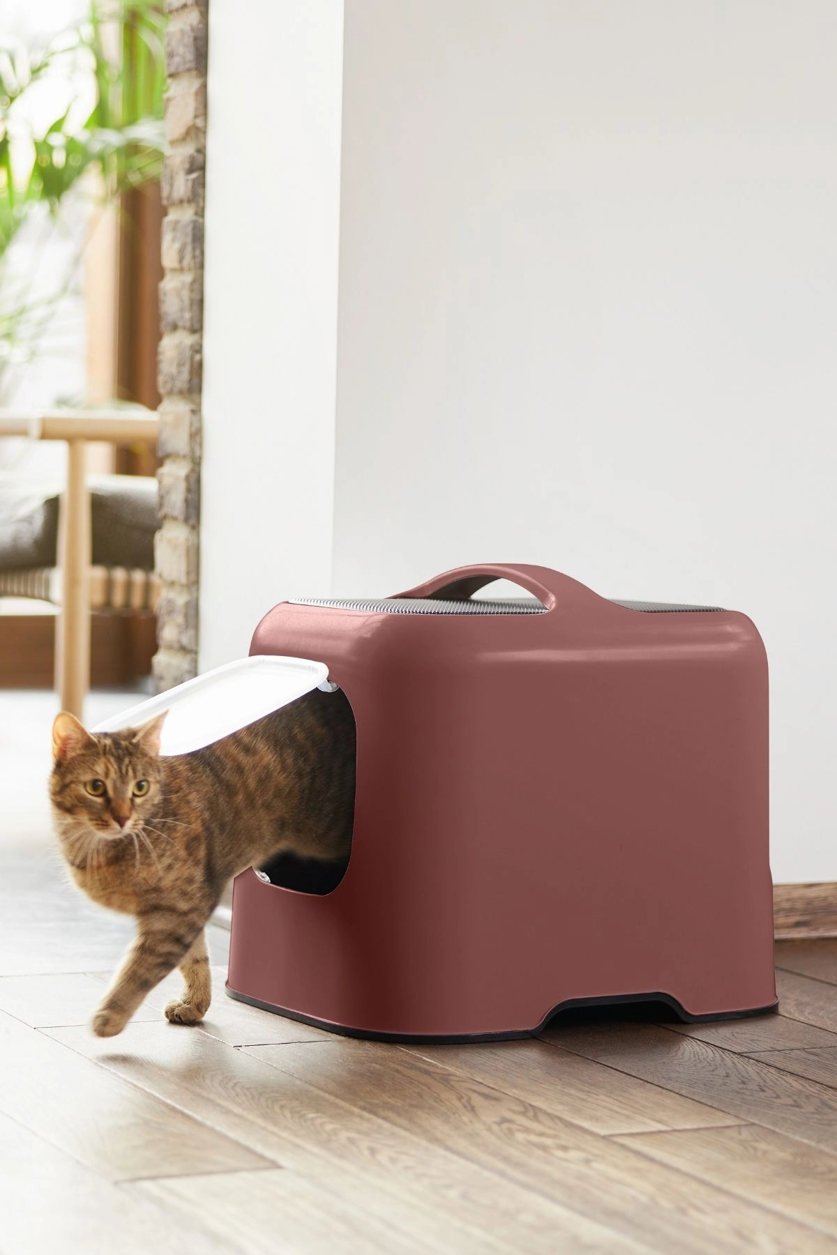 Biala Kapalı Kedi Tuvaleti - Karbon Filtreli ve Kolay Temizlenebilir