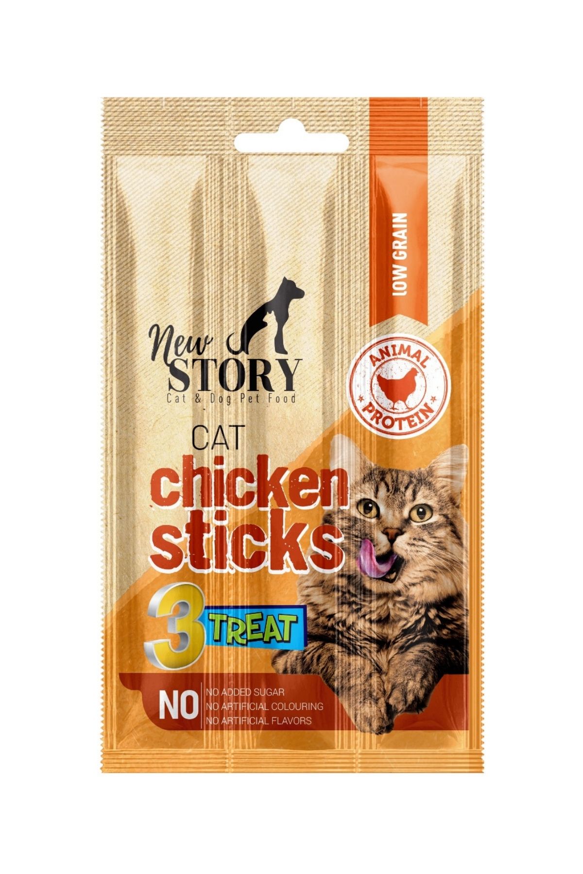 New Story Cat Chicken Stick 3 x 5 Gr. | Tavuklu Çubuk Kedi Ödül Maması