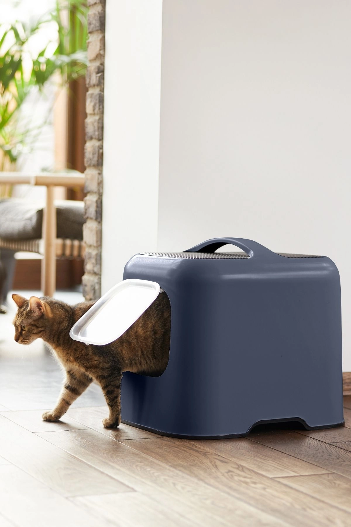 Biala Kapalı Kedi Tuvaleti - Karbon Filtreli ve Kolay Temizlenebilir