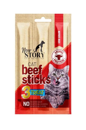 New Story Cat Beef Stick 3 x 5 Gr. 
