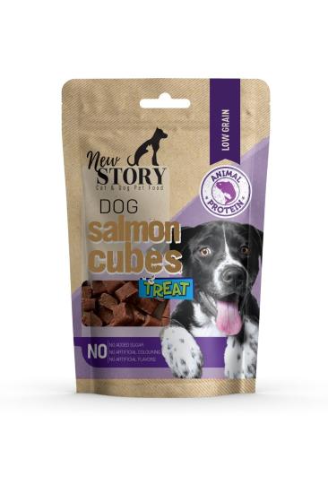 New Story Dog Salmon Cubes 80 Gr.