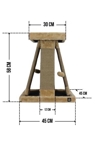 Piramit | Tırmalamalı Kedi Evi
